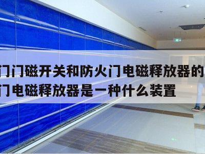 防火门门磁开关和防火门电磁释放器的区别 防火门电磁释放器是一种什么装置