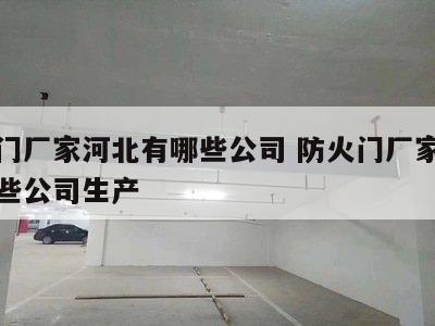 防火门厂家河北有哪些公司 防火门厂家河北有哪些公司生产