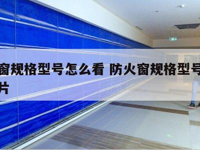 防火窗规格型号怎么看 防火窗规格型号怎么看图片