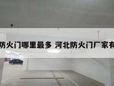 河北防火门哪里最多 河北防火门厂家有哪些