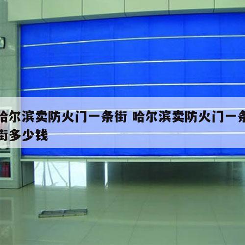 哈尔滨卖防火门一条街 哈尔滨卖防火门一条街多少钱