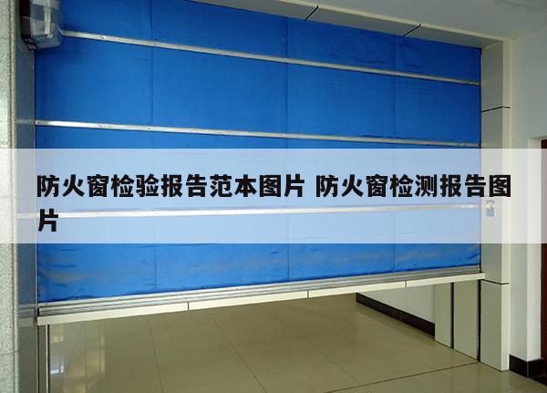 防火窗检验报告范本图片 防火窗检测报告图片