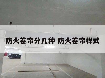 防火卷帘分几种 防火卷帘样式