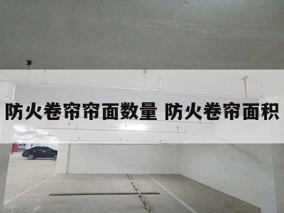 防火卷帘帘面数量 防火卷帘面积